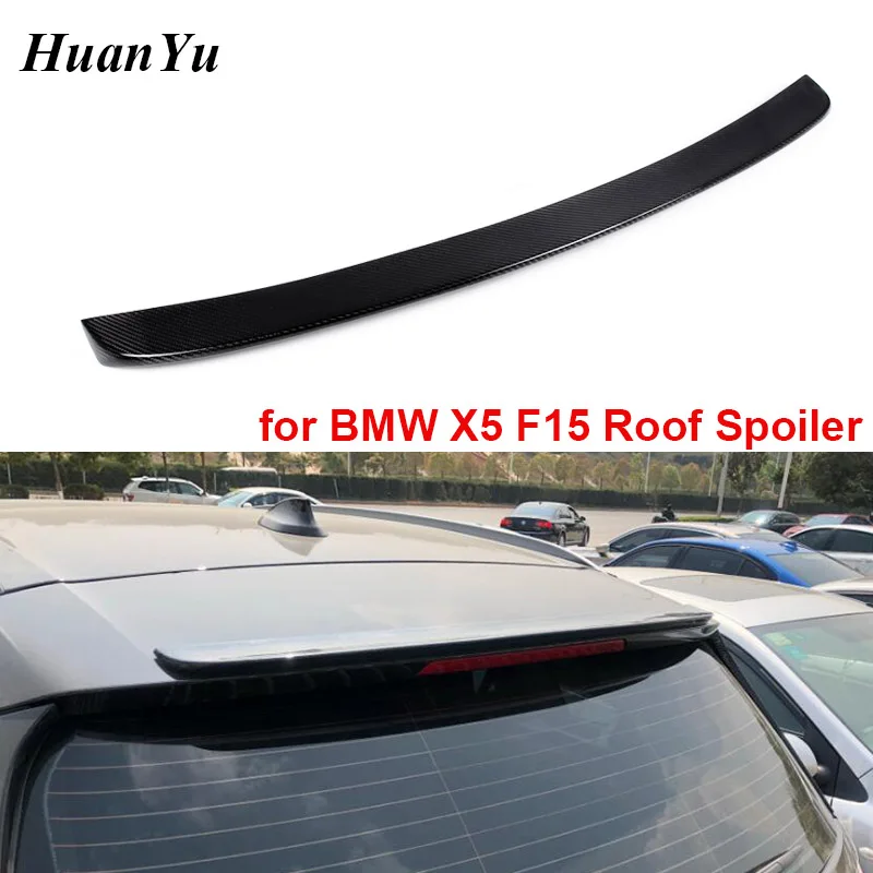 

F15 Carbon Fiber Roof Spoiler for BMW X5 Series SUV Rear Boot Lips Wings Trunk 2014-2018 P Style