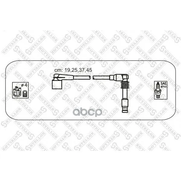 10-38164-Sx_к-Кт Проводов! Opel Astra/Vectra 1.8/2.0 93 Stellox 1038164sx Stellox арт. 1038164SX