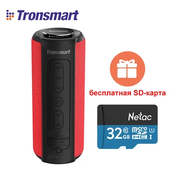 

100% Original Tronsmart Element T6 Plus TWS Portable Bluetooth Speaker TF/SD Card 40W 15 hours outdoor portable mini Speaker