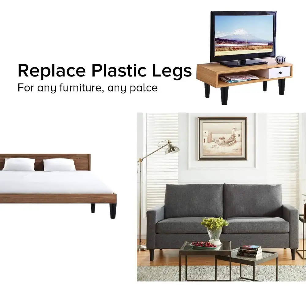 Patas de mesa redondas de altura retráctil para muebles, pies de soporte  para sofá, pies de gabinete de TV, patas de mesa, patas de silla blancas -  AliExpress