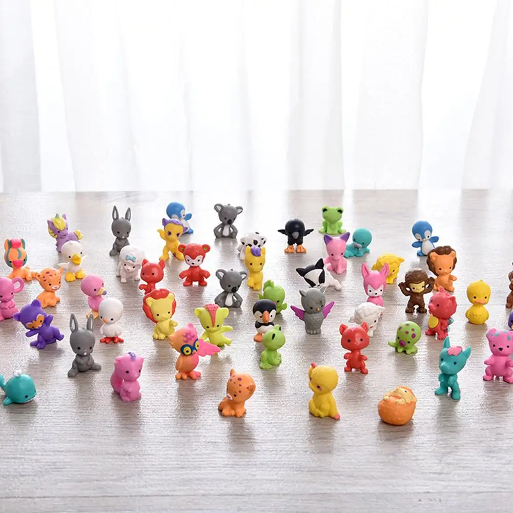 10Pcs Cartoon Duck Animal Doll Desktop Decor DIY Handicraft doll model Miniature Landscape Accessory Bedroom office decoration | Игрушки и