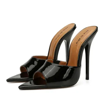 

New pattern Superior quality ladies shoes 13CM stiletto Sandals Comfortable good quality Femmes Nightclub Extra large code 7-17