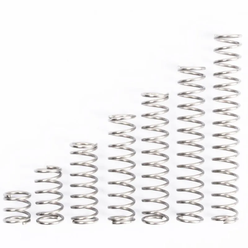 Stainless Steel Spring 0.5mm Stainless Steel Micro Small Compression Spring OD 3mm/4mm/5mm/6mm/7mm/8mm/9mm/10mm/12mm length 5mm to 50mm 10-20pcs/lot