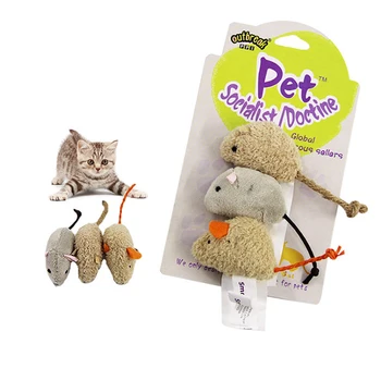 

3pcs/Set Mix Pet Mice Cats Soft False Mouse Cat Toys Cute Kitten Mice Funny Interactive for Pet Playing Toys New