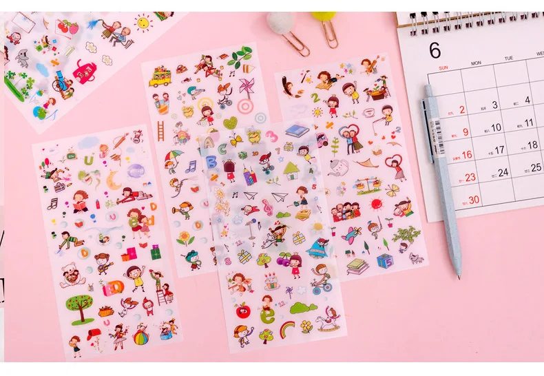 Kpop дети милые kawaii мультфильм анимация собака девушка искусство офисные канцелярские принадлежности Школьные принадлежности планировщик альбом дневник этикетка книга наклейки