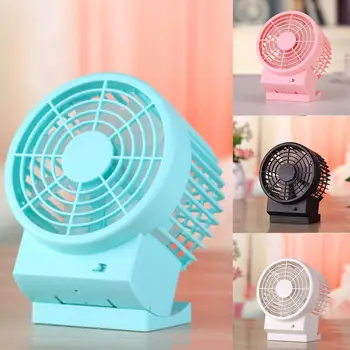 

5 Inch Double Leaf Fan Upgrade Version USB Small Fan Color Motor Mini Fans Dual Office Fan Portable Fan Car Candy Cool Wind L4W0