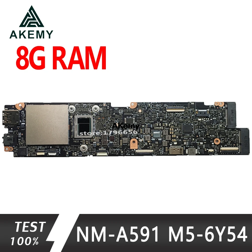 

NM-A591 Laptop motherboard for Lenovo YOGA 900S-12ISK original mainboard 8GB-RAM M5-6Y54