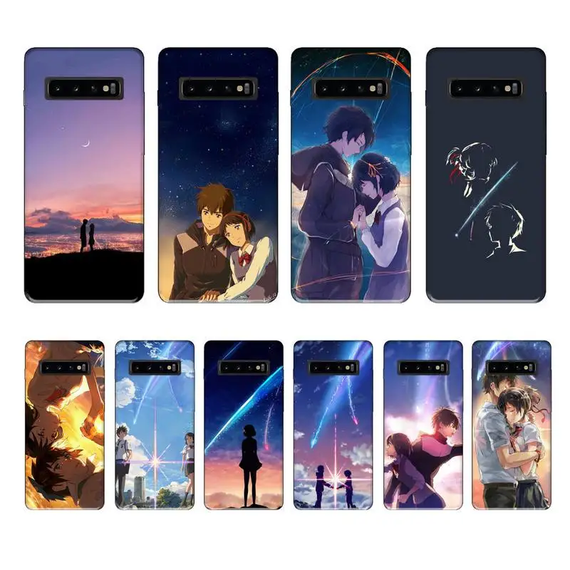 Ваше имя в виде милого героя аниме чехол coque fundas для samsung galaxy S10 E S20 ультра S8 S9 плюс J6