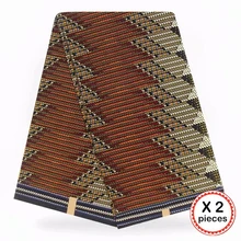 Африканская восковая ткань с принтом Хлопок Шитье Анкара африканская ткань 12 ярдов Нигерия Гана ткань для DIY свадебного платья 91614