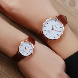 Мужские и женские новые дизайнерские повседневные кварцевые часы для мальчиков и девочек, винтажные стильные часы для пары, Простые Модные