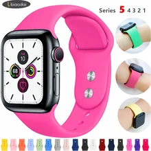 Спортивный ремешок для часов для Apple Watch, версии 5 Группа 44 мм 40 мм наручных часов iWatch, ремешок 42 мм, 38 мм, версия силиконовый ремешок для часов ремень браслет Apple watch 4/3/2/1 44 42 38