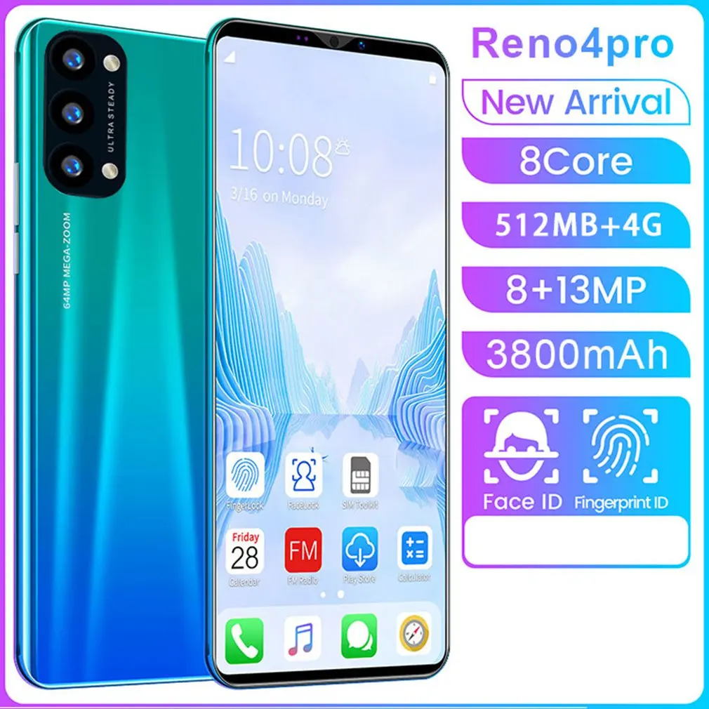 Reno4 Pro Smartphone 5.8 Inch Smartphone 512M+4G