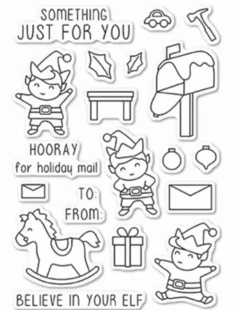 Прозрачные штампы для скрапбукинга/изготовления открыток/детские рождественские украшения