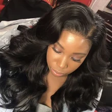 Beaudiva волосы 4x4 кружева Закрытие парики из натуральных волос на кружевной основе бразильские волнистые волосы парики шнурка для черный Для женщин предварительно вырезанные с детскими волосами