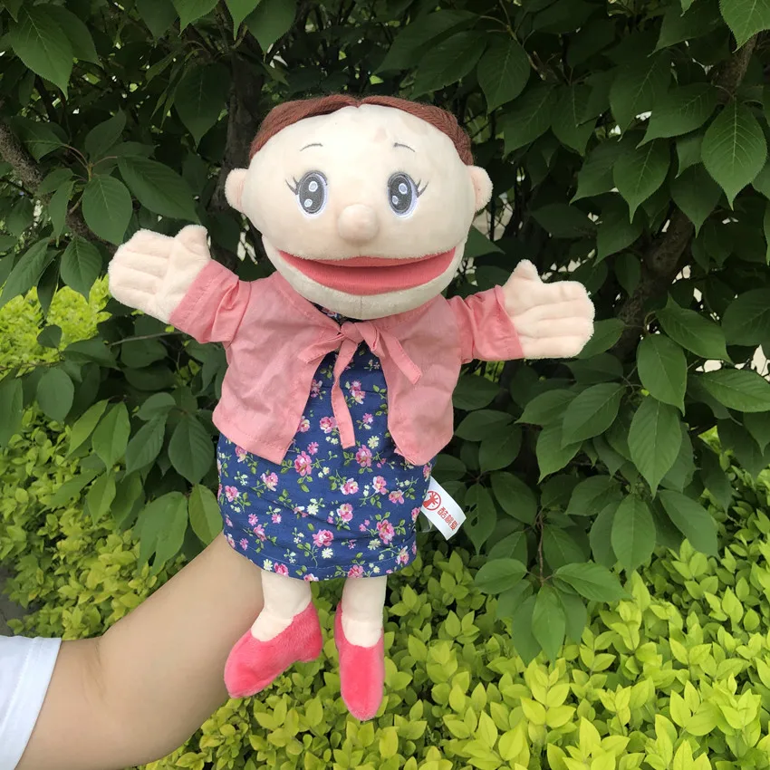 Buy Cheap Puppets 30cm A Family Open Mouth Puppet Role Play Hand Puppet