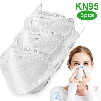 

3PCS Adult Face Mask Dustproof PM2.5 Breathable Valved Masks Filtered Flu Filter Earloop Protective Mask