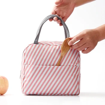

Fashion Floral Portable Insulated Lunch Bag with Meal Pocket Picnic Food Box Tote Bag Home Students Office Outdoor Travel