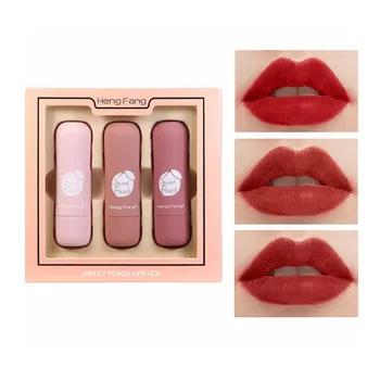

3pcs Matte Lipstick Set Long-lasting Waterproof Smudge-proof Colorfast Velvet Lipstick Kit