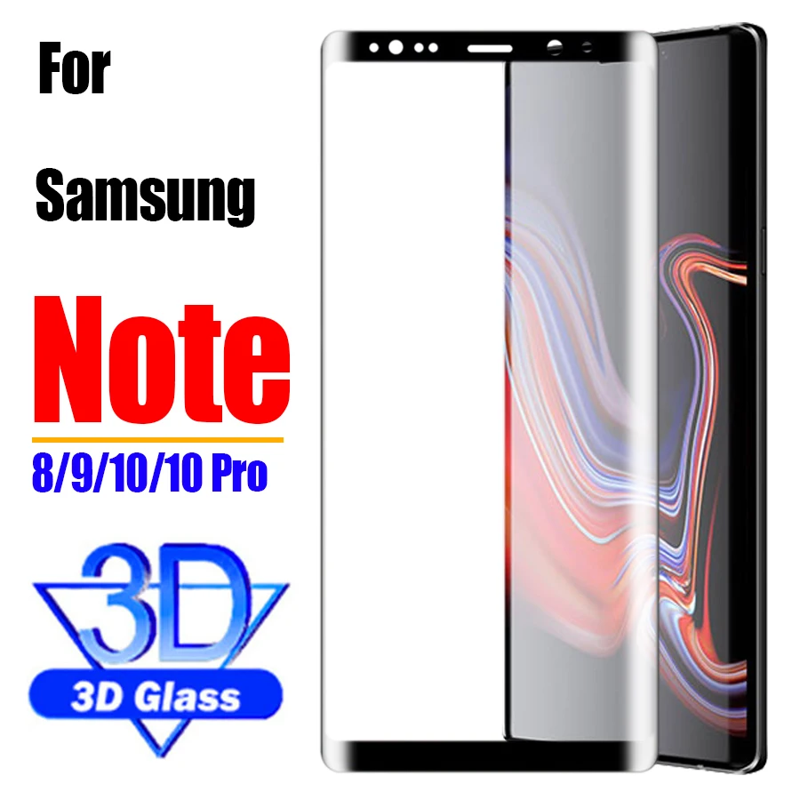 Galaxy note 10 pro protective glass for Samsung glaxy note10 screen protector tempered glas galax note8 note9 not9 armored sheet | Мобильные