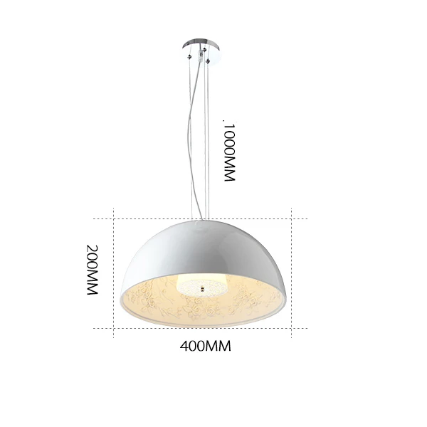 Итальянский дизайнерский светодиодный подвесной светильник Небесный сад Кофейня Подвесная лампа столовая полимерная Лампа Внутреннее освещение Промышленное - Цвет корпуса: White Dia 40CM