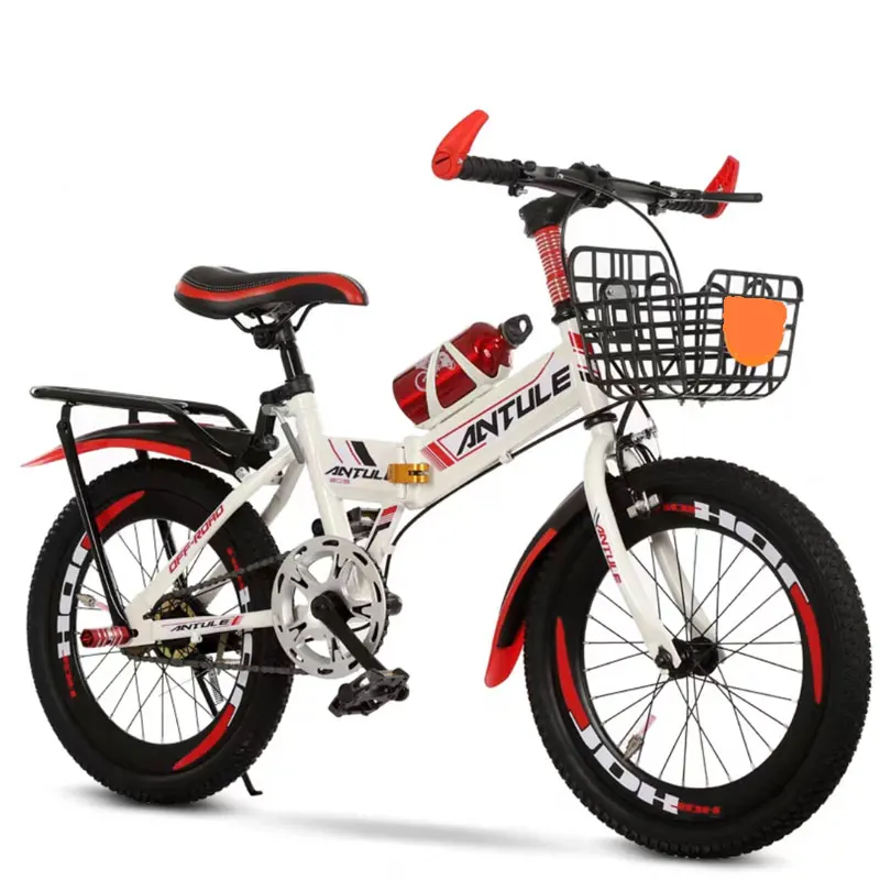 22inch Red and white Детский складной горный велосипед Расширение Нескользящие износостойкие шины Алюминиевый нож из титанового сплава кольцо детский велосипед - Цвет: 22inch Red and white