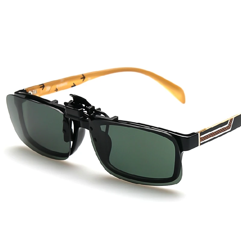 Поляризованные прикрепляемые солнцезащитные очки для вождения ночного видения линзы солнцезащитные очки для мужчин и женщин с чехлом и стеклами ткань