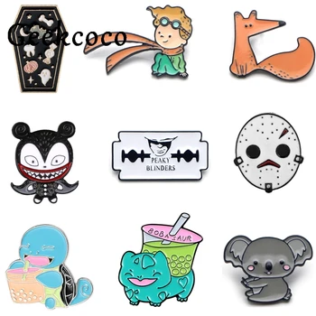 

20pcs/lot J1265 Geekcoco Cartoon Little Prince Metal Brooch Anime Pocket Monster Pin Jeans Shirt Handbag Badges on Backpack Pins