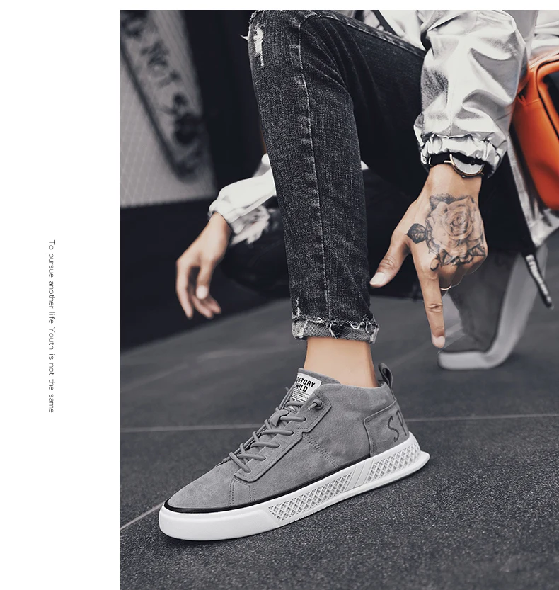 Модные абрикосовые кожаные кроссовки с эластичным ремешком; Sapatos Homem; повседневная мужская обувь с высоким берцем; Роскошные брендовые осенние дышащие кроссовки для мужчин