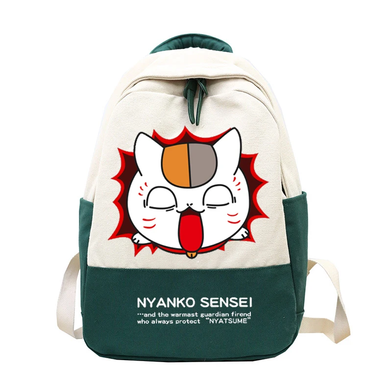 Модный рюкзак Natsume Yuujinchou для мужчин и женщин милый холщовый школьный с героями