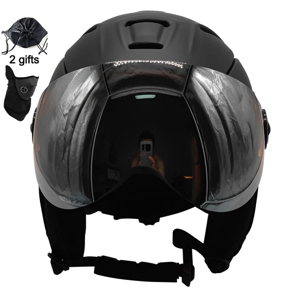 LOCLE CE Certification Glasses Ski Helmet In mold Skiing Helmet With