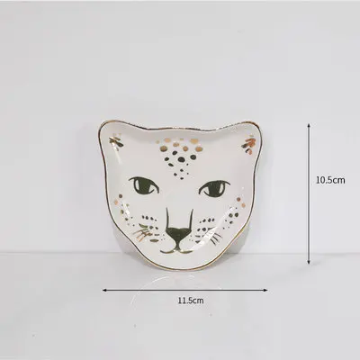 leopard Голубая Морская звезда ювелирный поднос в виде раковины Lvoe блюдо Ретро многоцветный Мини поднос украшения пластины Свадебные реквизиты - Цвет: leopard