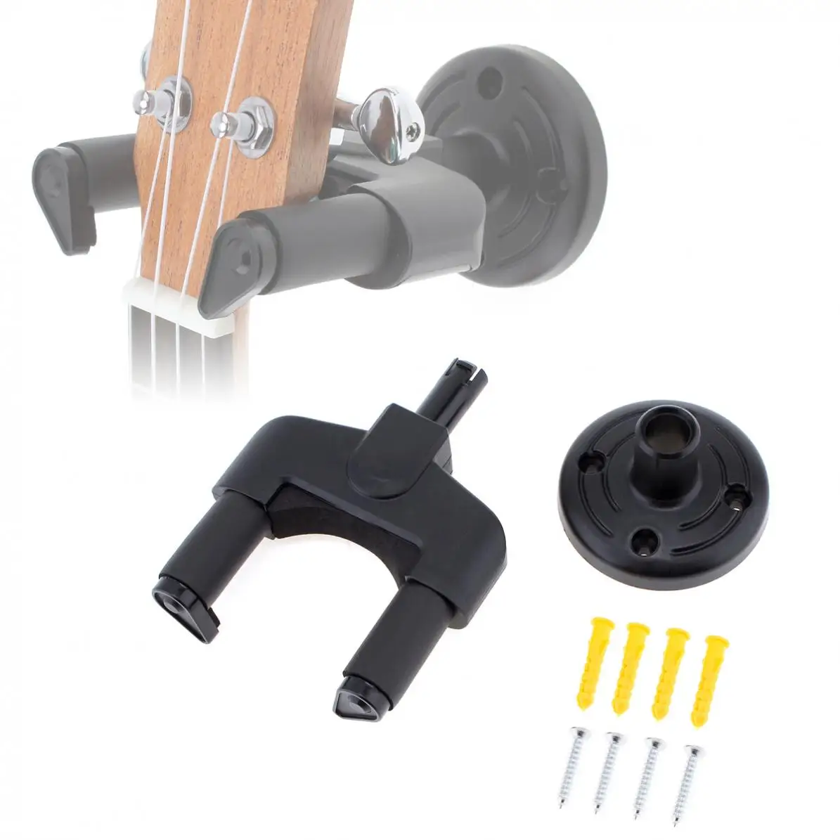 

Wall Mount Soft Sponge Guitar Hanger Holder Neck Width 50mm with Non-slip Hook Installation Kit for Guitar/ Violin /Ukulele