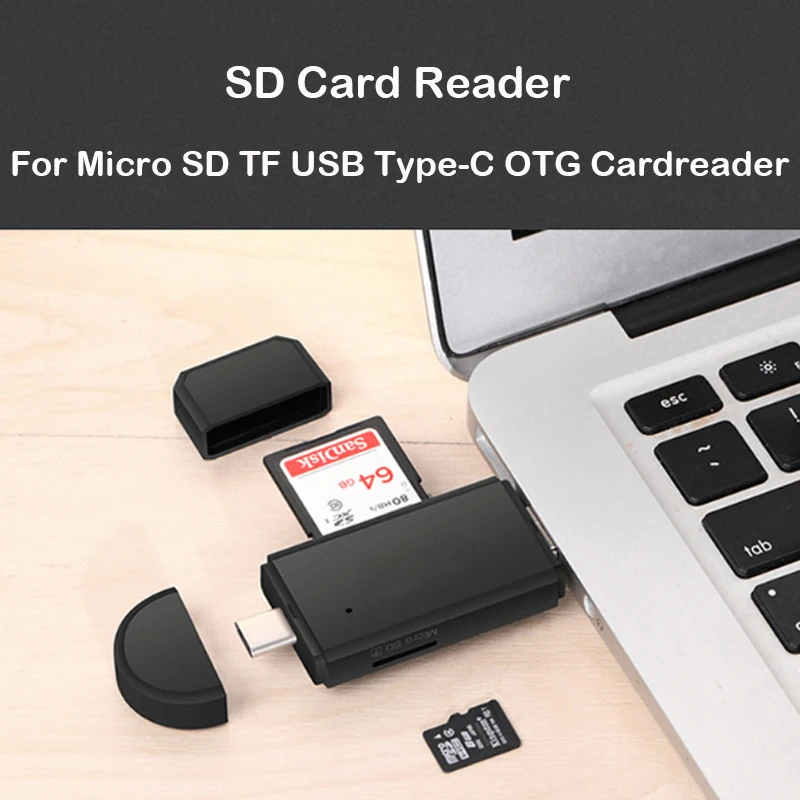 SD Card Reader USB 3.0 OTG Micro USB Type C Card Reader Lector SD Memory Card Reader For Micro SD TF USB Type-C OTG Cardreader