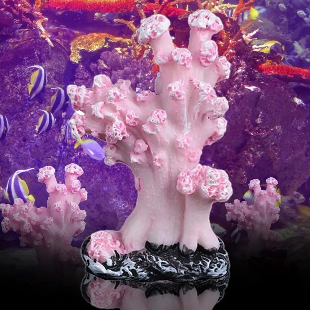 Safe Fish Tank Figurines Vivid Color Aquarium Figurines Miniature Ornaments Artificial Coral Fairy Aquarium Decor