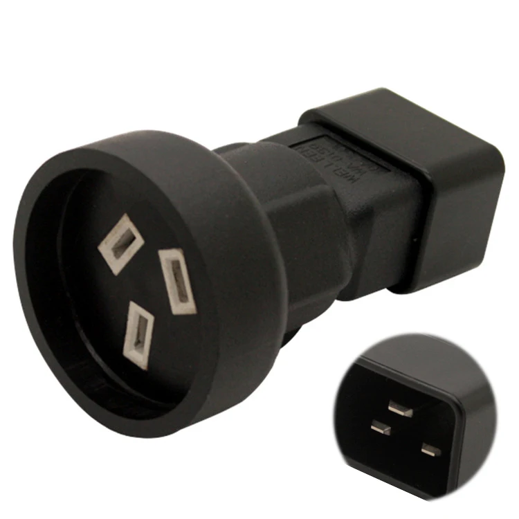 IEC320 C20 TO SAA IEC 320 para 3 pin female Power adapter PDU UPS AC PLUG Adaptador Conventer | Электроника