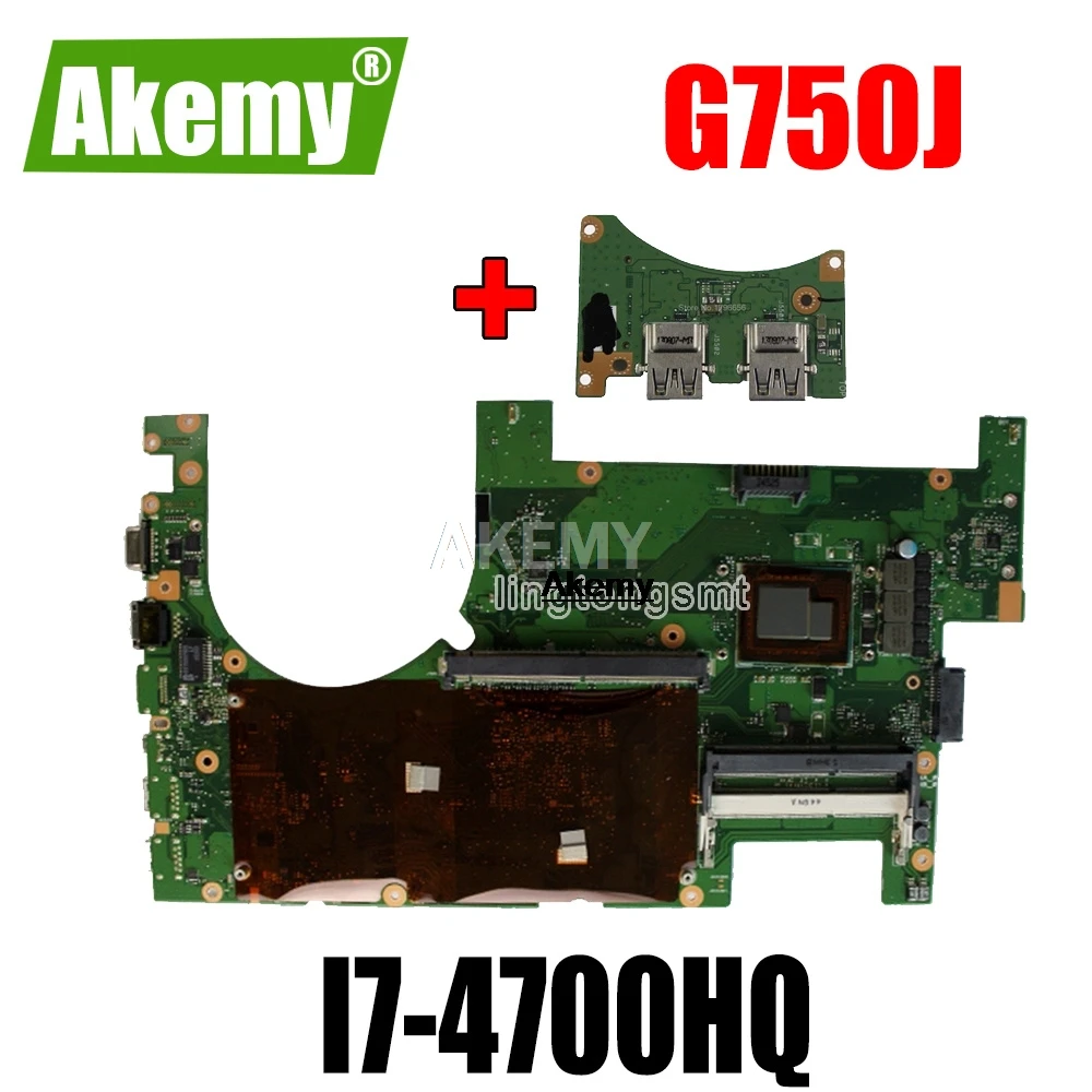 Отправка платы + G750JYA бортовой I7-4700HQ процессор GTX980M Материнская плата For Asus G750JZ G750JY