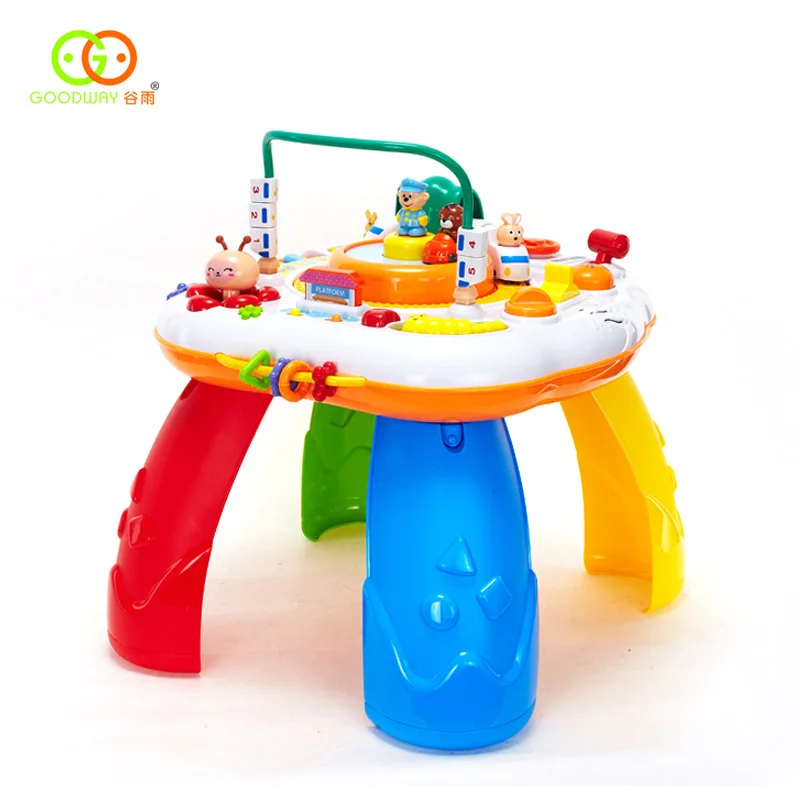 

GOODWAY 8866 Harmony Game Table Multi-functional Early Education Bilingual Study Table Baby Educational Lights Music Toy