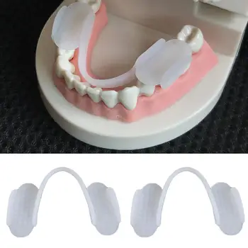 

2Pcs Silicone Teeth Grinding Dental Night Protector Guard Gum Shield Mouth Teeth Trays Anti Snoring Sleep Bruxism Dental Device