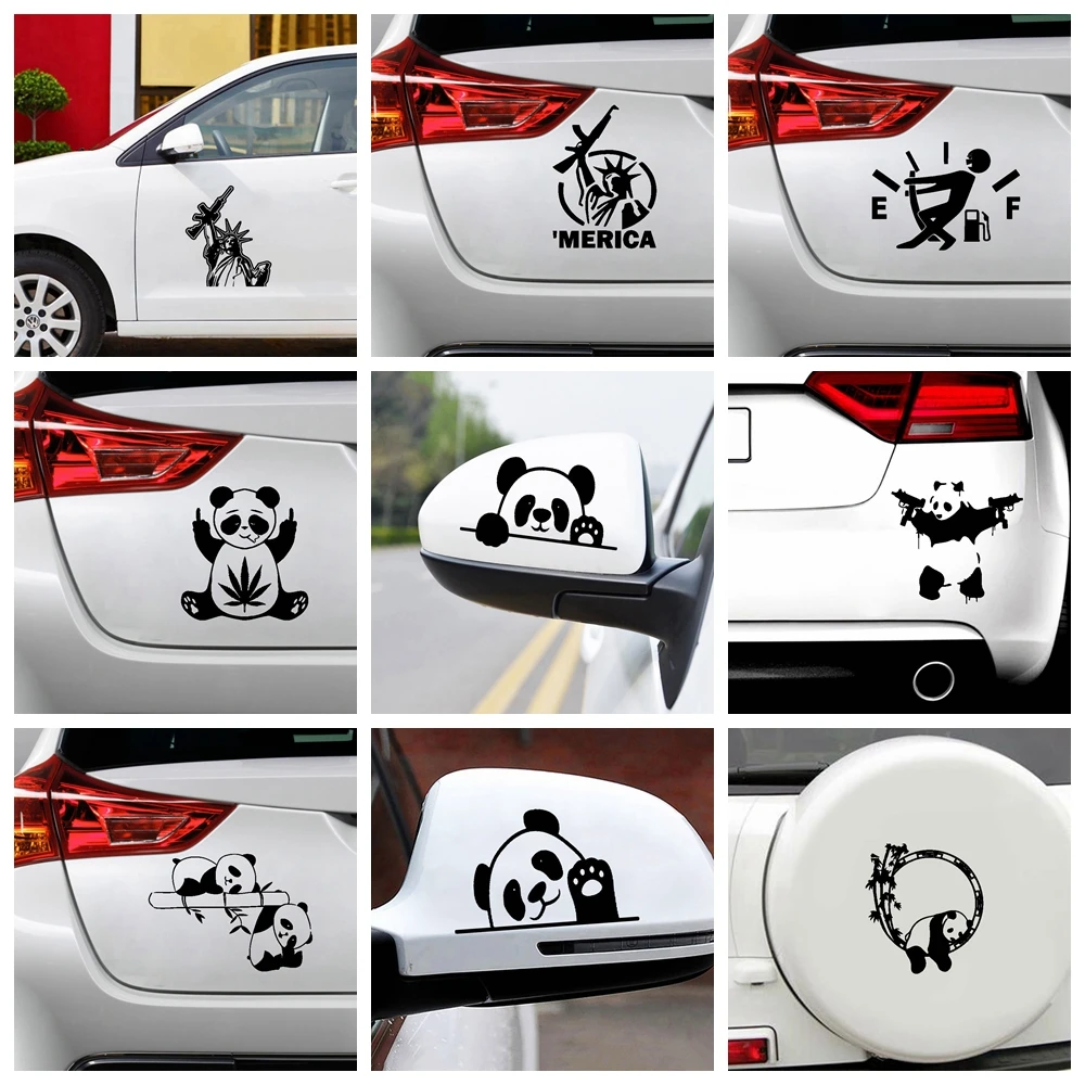 Cute Panda Car Sticker Funny Sticker Vinyl Decal Waterproof Decoration Accessories Car Decal