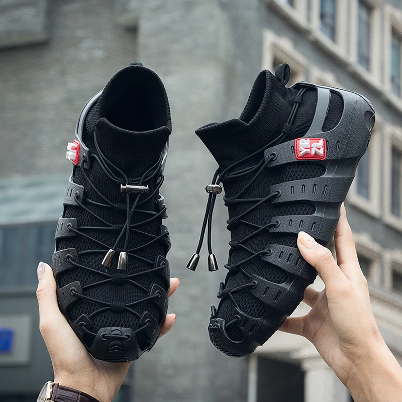 

Women White Sport Shoes Woman Summer Socks Slip-on Knitting Sneakers Casual Student Breathable Mesh Female Casual Running Shoes