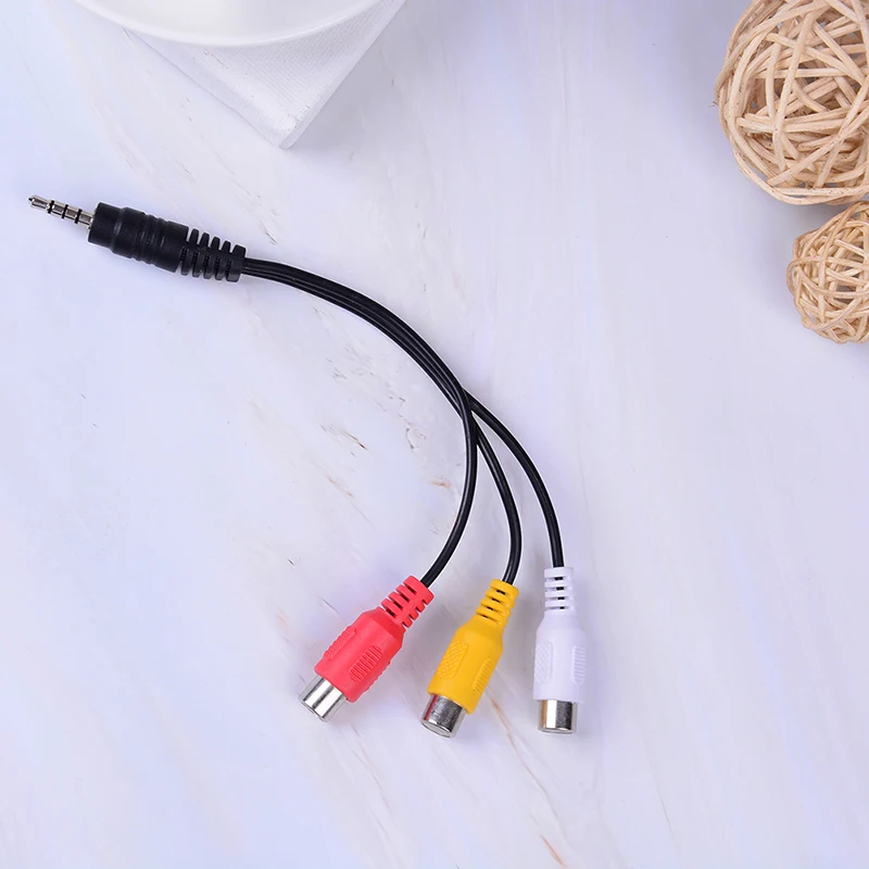 JETTING 3,5 мм разъем для 3 RCA штекеры для мужчин/мужчин Для 3rca Женский Аудио Видео AV Кабель-адаптер Высокое качество - Цвет: as shwon