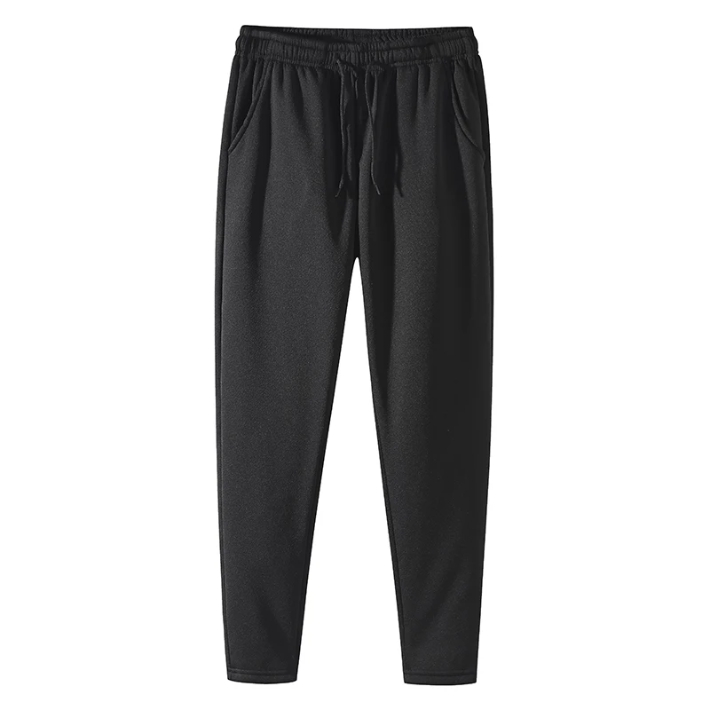 Black 5XL новые зимние теплые штаны для бега, флисовые мужские брюки большого размера, модные повседневные утепленные спортивные штаны, Мужская брендовая спортивная одежда, GA533 - Цвет: Black