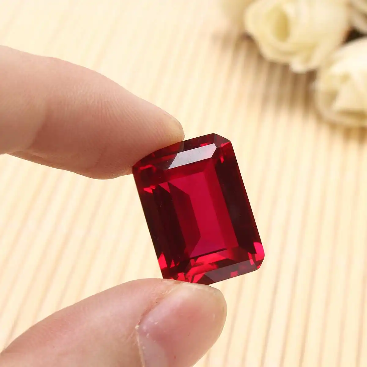 Горячая Мода 25.75CT13x18MM прямоугольная имитация кровяного алмаза пресс-папье DIY ювелирные изделия подарок Свадебные украшения для дома