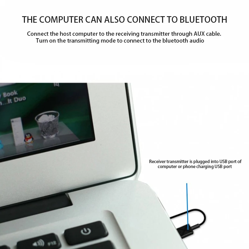 Портативный мини 2 в 1 Bluetooth 5,0 USB адаптер приемник передатчик беспроводной аудио адаптер для компьютера ноутбука домашняя стереосистема