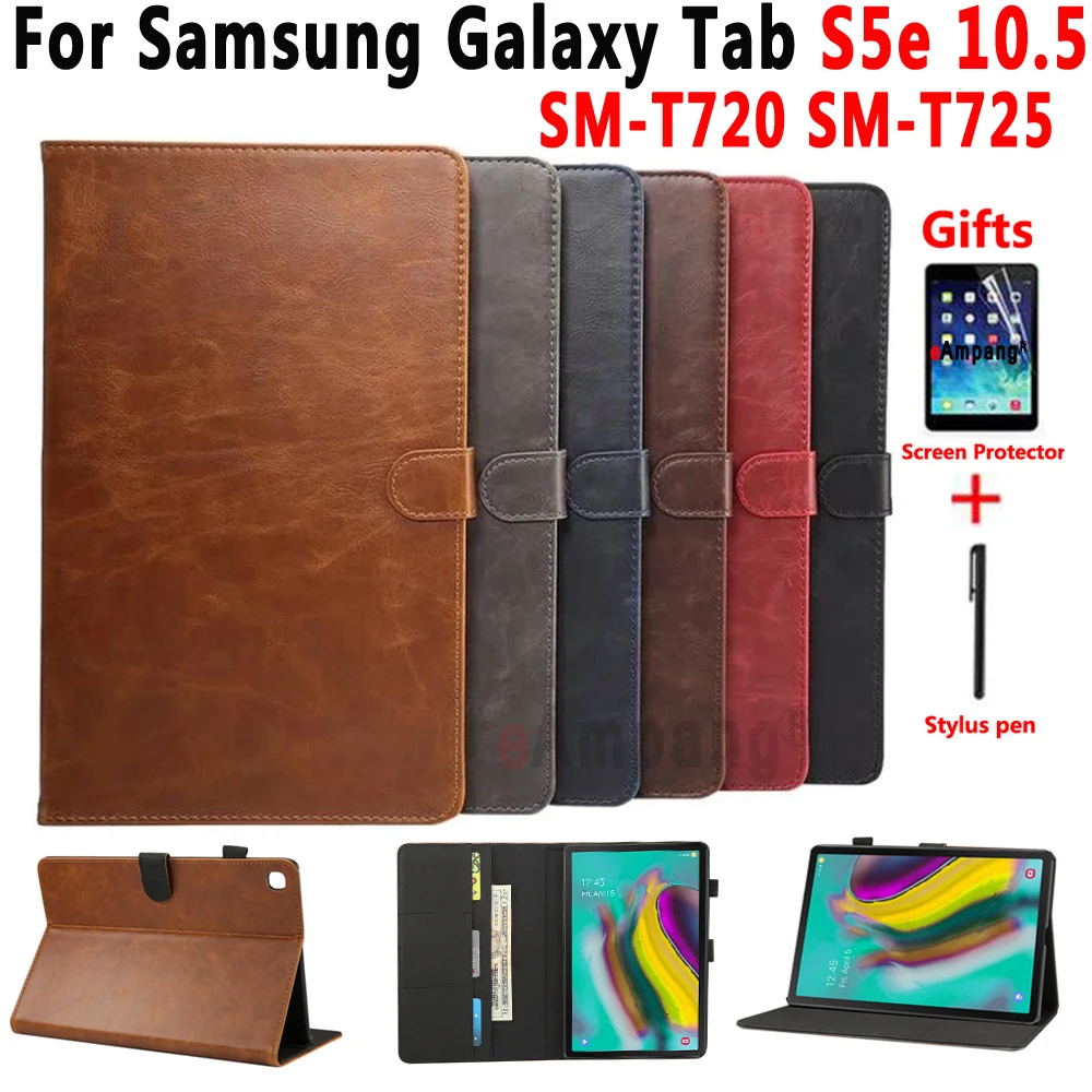 

Premium Leather Case for Samsung Galaxy Tab S5E 10.5 SM-T720 SM-T725 T720 Cover Smart Case for Samsung Tab S5E 10.5 +Film+Pen