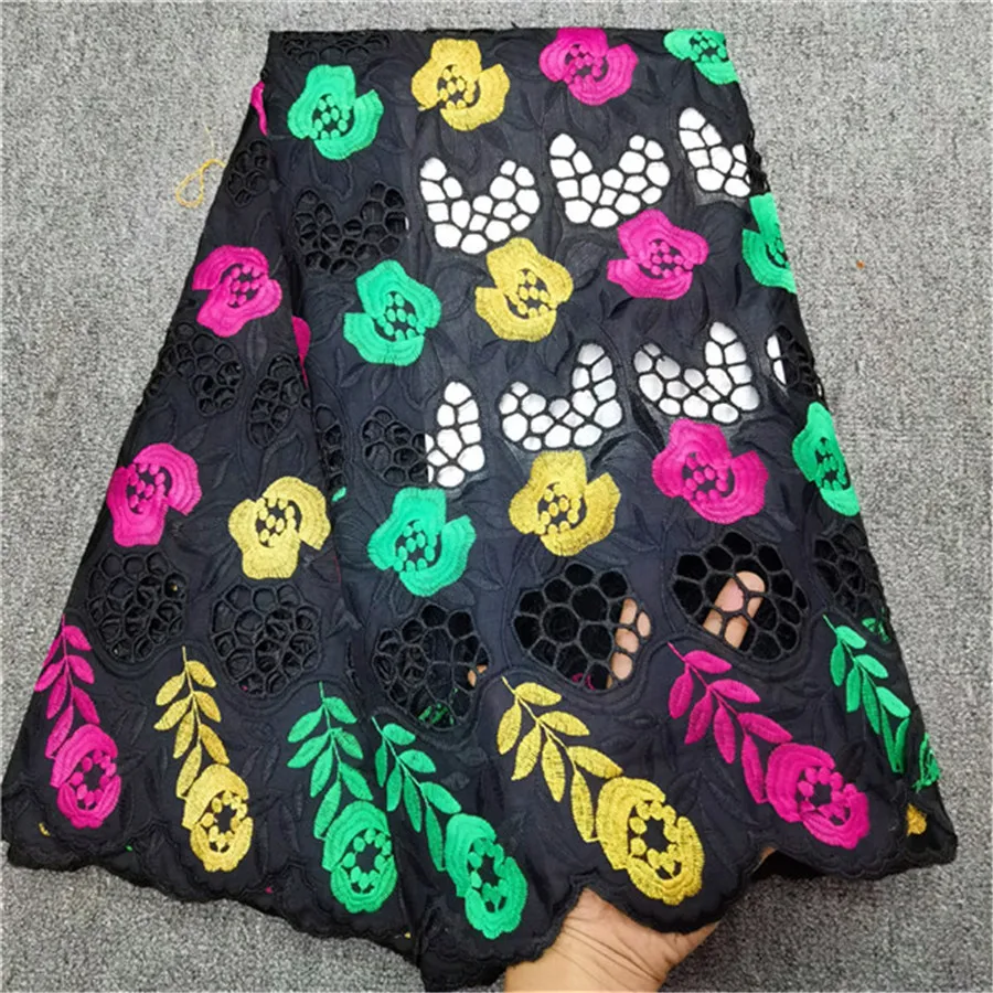 Швейцарская вуаль кружева в швейцарском стиле высокого качества tissu Африканский хлопок сухое кружево последняя ткань из Дубая нигерийское кружево для женщин 5 ярдов