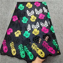 Швейцарская вуаль кружева в швейцарском стиле высокого качества tissu Африканский хлопок сухое кружево последняя ткань из Дубая нигерийское кружево для женщин 5 ярдов