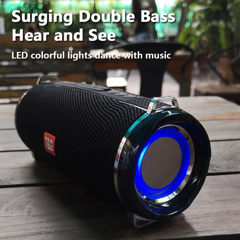 Portable bluetooth speaker 20w wireless bass column waterproof outdoor USB speaker support AUX TF U disk subwoofer speaker TG192 big bluetooth speakers