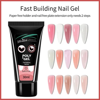 

ROHWXY Poly UV Gel Polish For Extend 15/30ML Poly Polish Varnish For Nail Art Manicure Tools 15Colors Nail GelFor Nail Painting