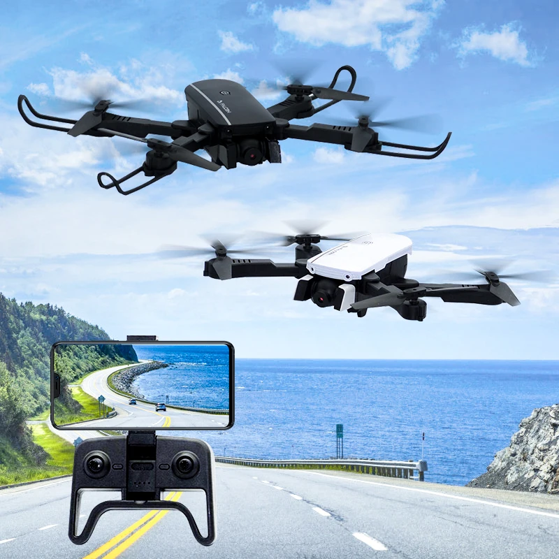 Складной Квадрокоптер с дистанционным управлением Wi-Fi FPV 1808 камера широким углом